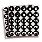 Consecutive Number Stickers - 1 to 50