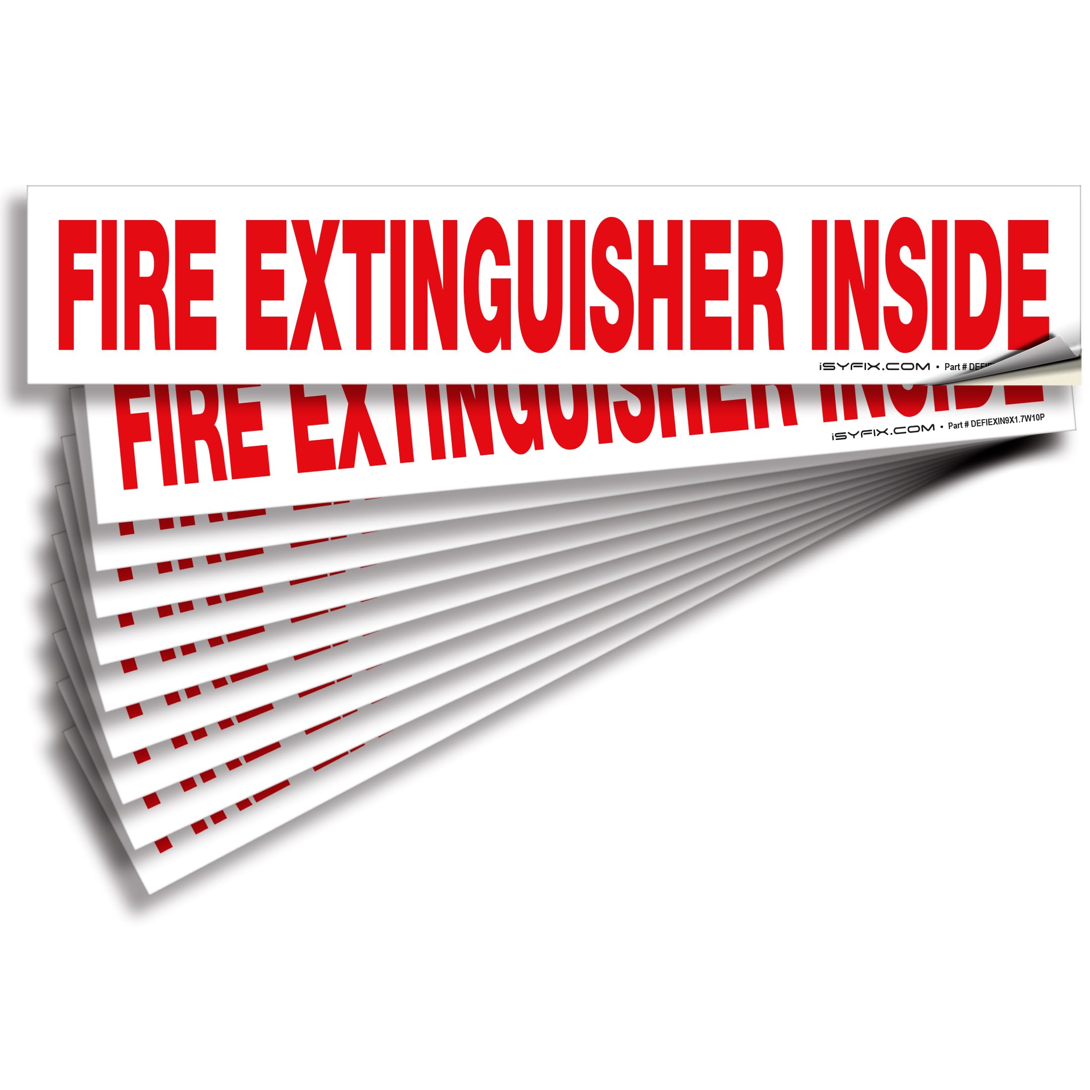 Fire Extinguisher Inside Sticker for Vehicles