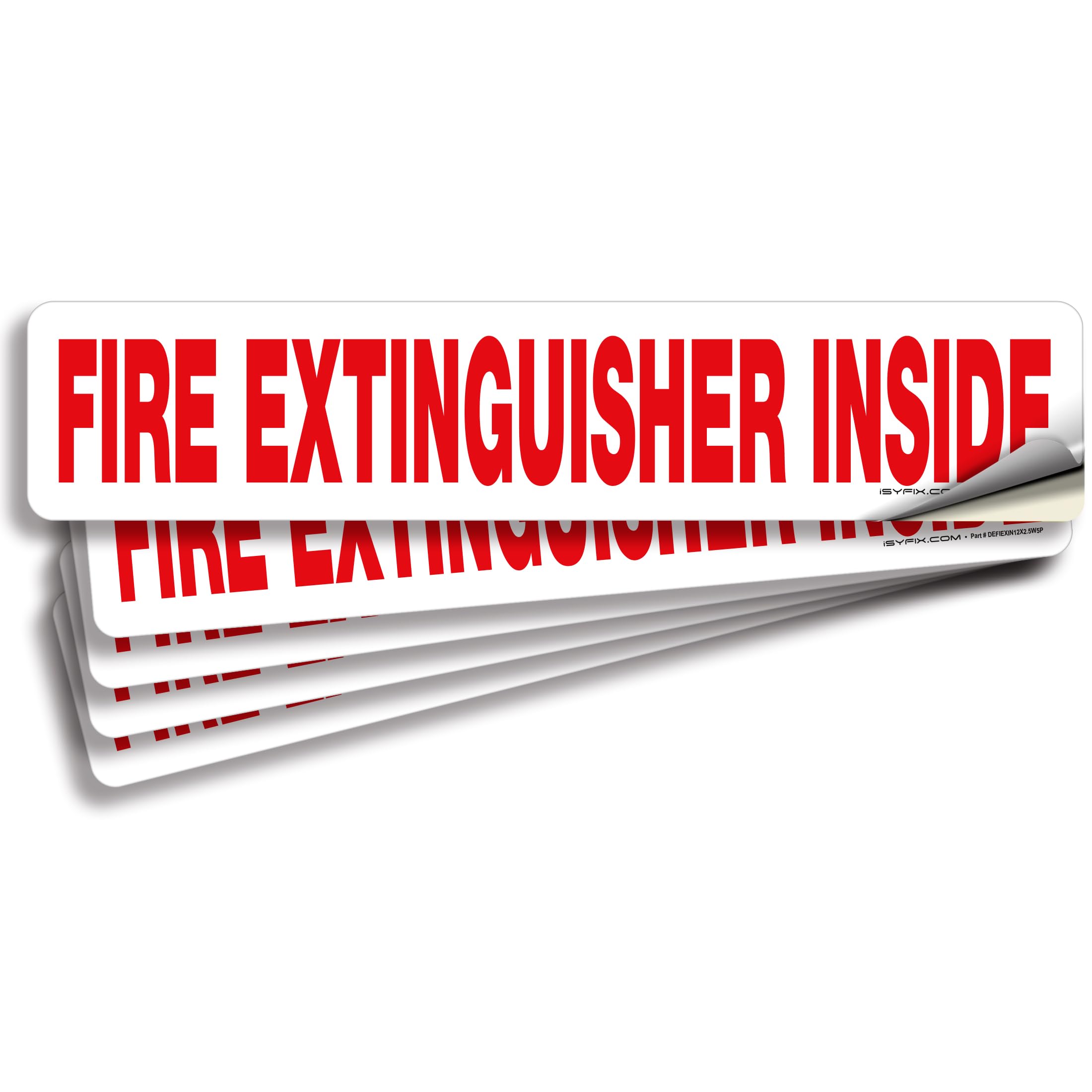 Fire Extinguisher Inside Sticker for Vehicles