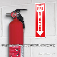 Fire extinguisher sign – rust-free aluminum, 5-pack, view 2