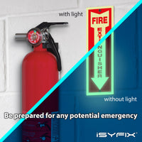Fire extinguisher sign – glow in the dark plastic, 5-pack, view 4
