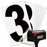 Number 3 black on white background, 2 inch vinyl sticker