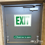 Exit sign sticker – adhesive vinyl, 10x7 in, 2-pack, view 9
