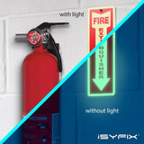 Fire extinguisher sign – glow in the dark aluminum, 4x12 in, 2-pack, view 5
