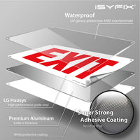 Exit sign – rust-free aluminum, 10x7 in, 1-pack, view 6