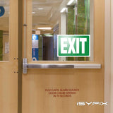 Exit sign sticker – adhesive vinyl, 10x7 in, 2-pack, view 5