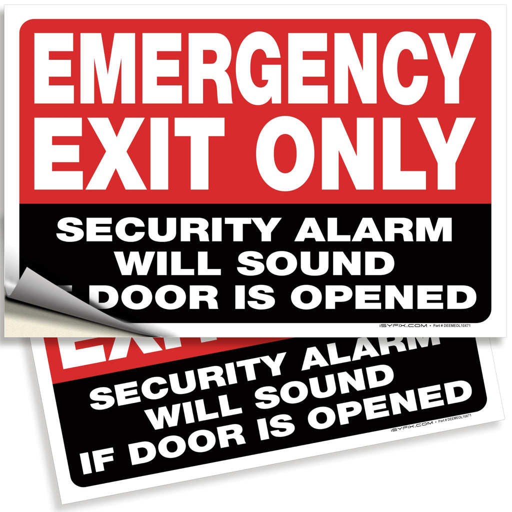 Emergency Exit Only Signs