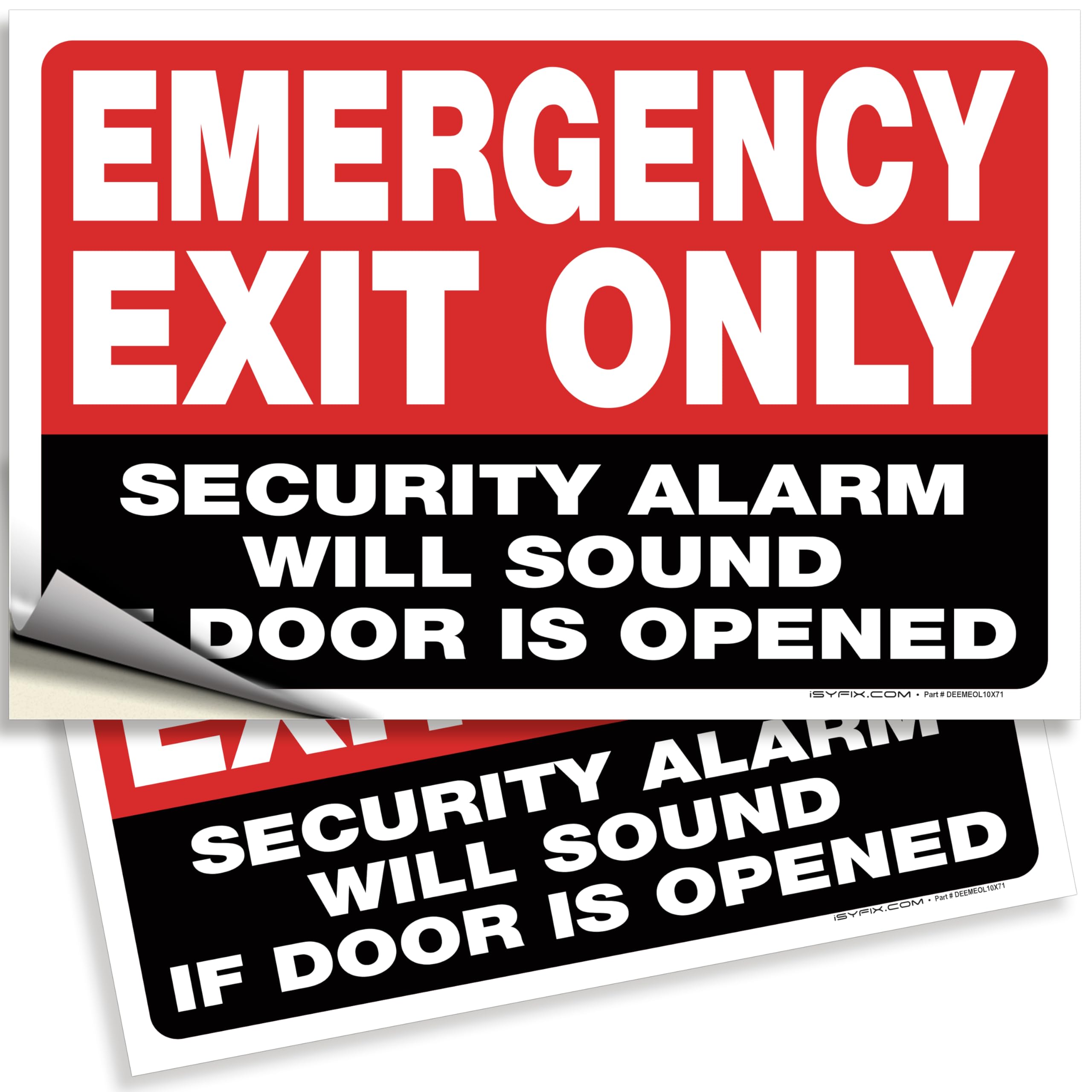Emergency Exit Only Signs