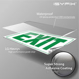 Exit sign sticker – adhesive vinyl, 10x7 in, 2-pack, view 7