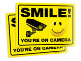 Smile You're on Camera Sign – Aluminum, Vinyl & Plastic