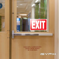 Exit sign sticker – adhesive vinyl, 10x7 in, 6-pack, view 3