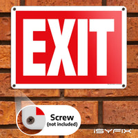 Exit sign – rigid plastic, 14x10 in, 2-pack, view 5