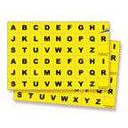 Square Letters Stickers - A to Z