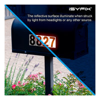 Black vinyl number stickers with background - product gallery