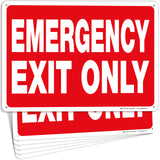 Emergency Exit Only Signs – Vinyl, Plastic & Aluminum, Glow Options