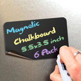 Magnetic Chalkboard Notes – Reusable Fridge & Locker Labels, 6 Shapes
