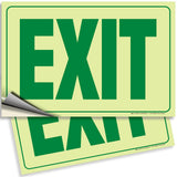 Exit Photoluminescent Signs Stickers