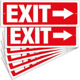 Exit sign with directional arrows — plastic, right arrow, 12 x 4 inch
