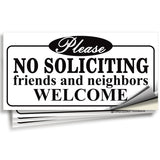No soliciting sign stickers – detail view 1