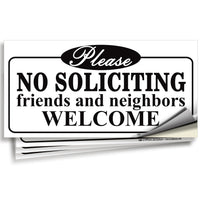No soliciting sign stickers – detail view 1