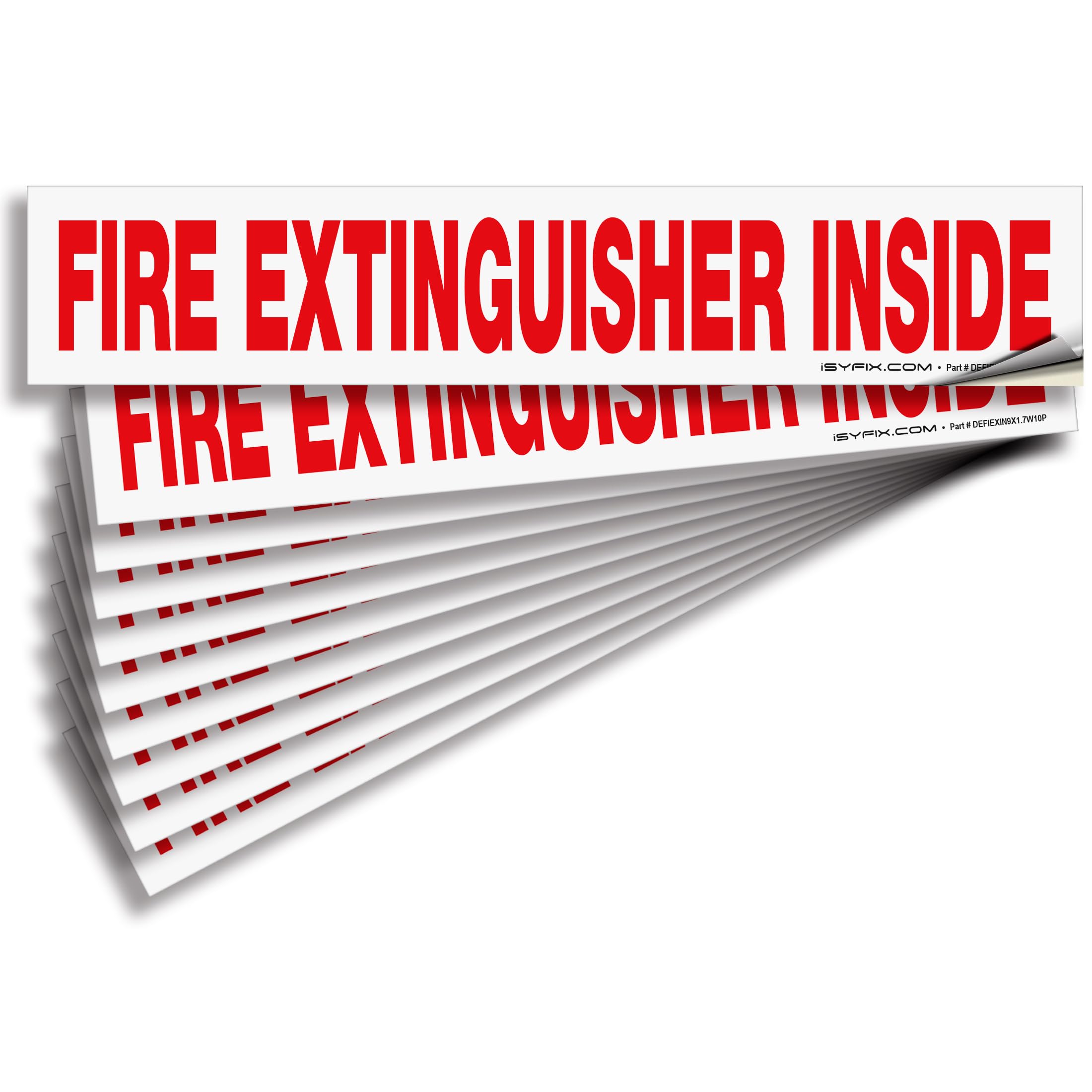 Fire Extinguisher Inside Sticker for Vehicles