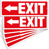 Exit sign with directional arrows — plastic, left arrow, 12 x 4 inch