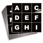 Square Letters Stickers - A to Z