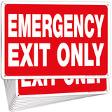 Emergency Exit Only Signs – Vinyl, Plastic & Aluminum, Glow Options