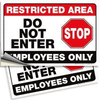 Restricted area employees only sign – detail view 2