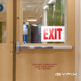 Exit sign sticker – adhesive vinyl, 10x7 in, 2-pack, view 15