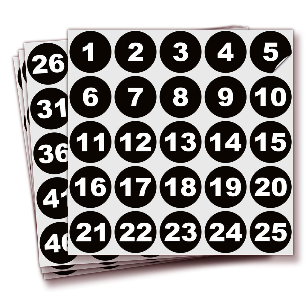 Consecutive Number Stickers - 1 to 100