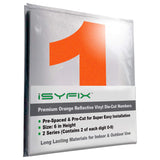 iSYFIX vinyl number stickers – Reflective Orange