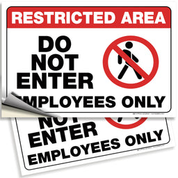 Restricted Area Stickers