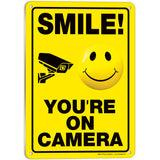 Smile You're on Camera Sign – Aluminum, Vinyl & Plastic