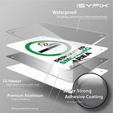 Designated Smoking Area aluminum sign, style C (green & black), 7 x 10 in