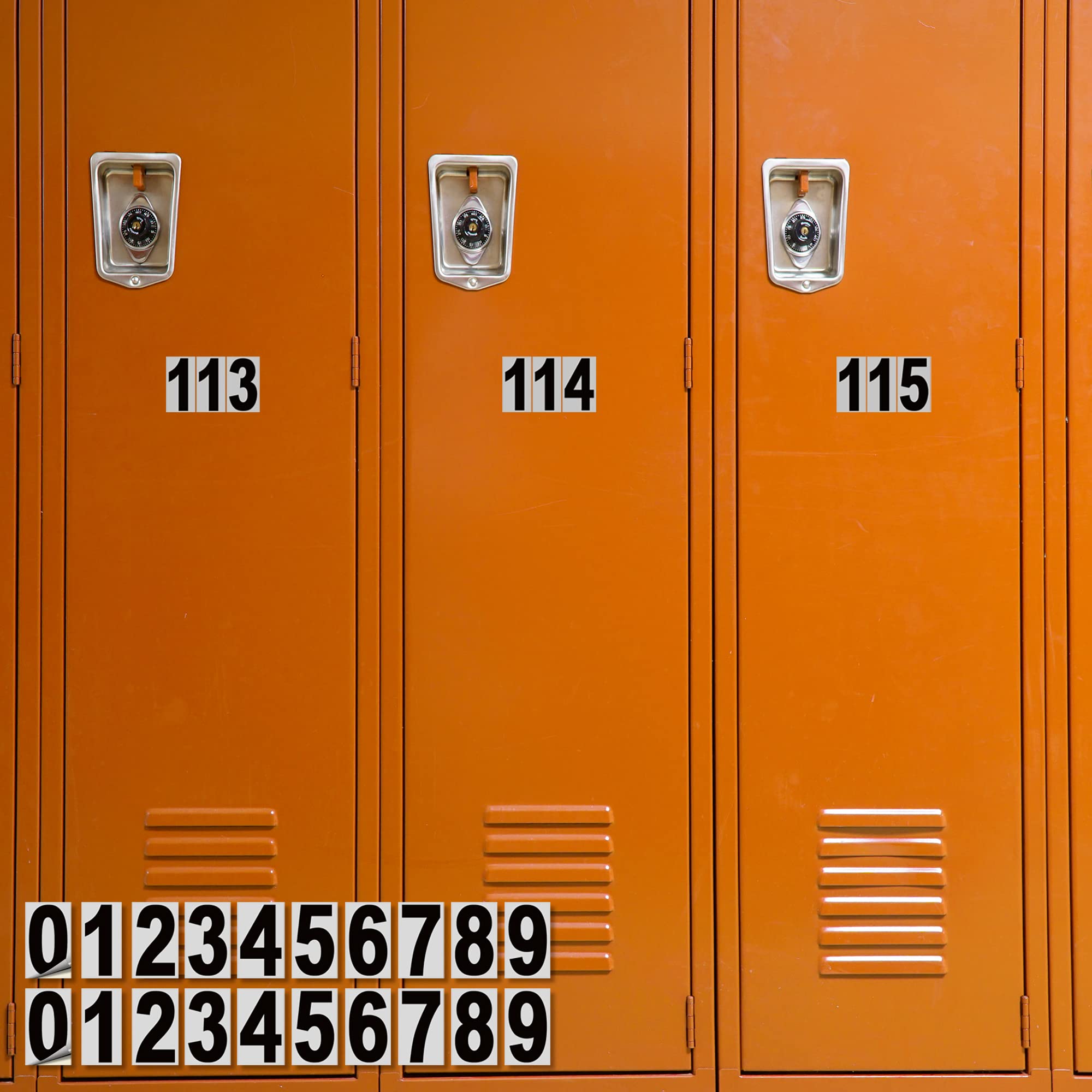 Vinyl Number Stickers with Background Set