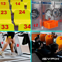 iSYFIX vinyl number stickers – Reflective Red