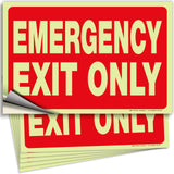Emergency Exit Only Signs – Vinyl, Plastic & Aluminum, Glow Options