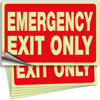 Emergency Exit Only Signs – Vinyl, Plastic & Aluminum, Glow Options