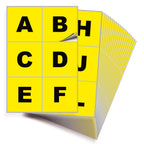 Square Letters Stickers - A to Z