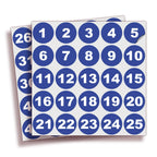 Consecutive Number Stickers - 1 to 50