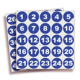 Consecutive Number Stickers 1–50 — Vinyl Inventory & Bin Labels