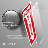 Fire extinguisher sign sticker – reflective adhesive vinyl, 5-pack, view 5