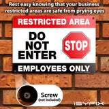 Restricted area employees only sign – 10x7 in, 2-pack, view 8