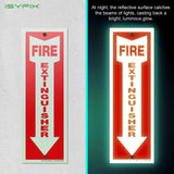 Fire extinguisher sign – reflective plastic, 5-pack, view 5