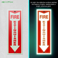 Fire extinguisher sign – reflective plastic, 5-pack, view 5