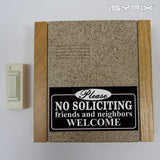 No soliciting sign sticker – black, view 4
