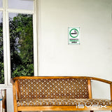 Designated Smoking Area aluminum sign, style D (green & black, framed), 7 x 10 in