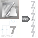 Number 7 vinyl sticker – reflective, 6 inch, in use