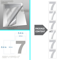Number 7 vinyl sticker – reflective, 6 inch, in use